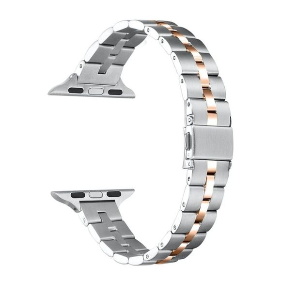 Posh Tech Sophie Stainless Steel Band for 38mm Apple Watch - Silver/Rose Gold - Picture 1 of 8